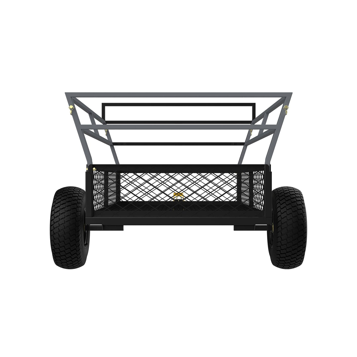 Gorilla 1400lb Steel ATV Trailer Garden Cart w/Removable Sides & 3-in-1 Tailgate