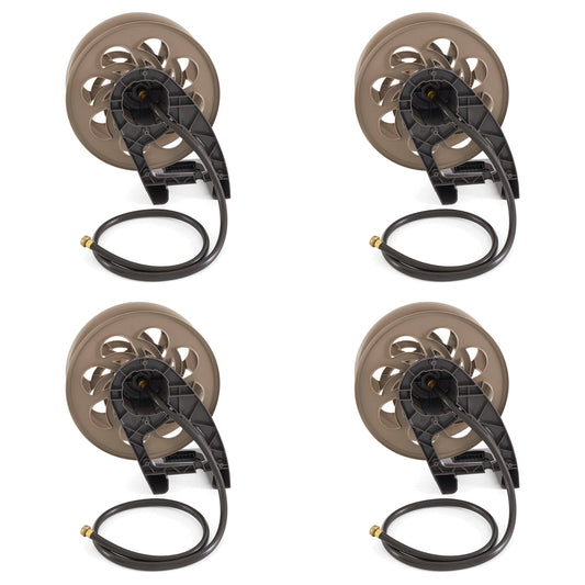 Suncast 125 Foot Wall Mounted Side Tracker 5/8 Inch Garden Hose Reel, (4 Pack)