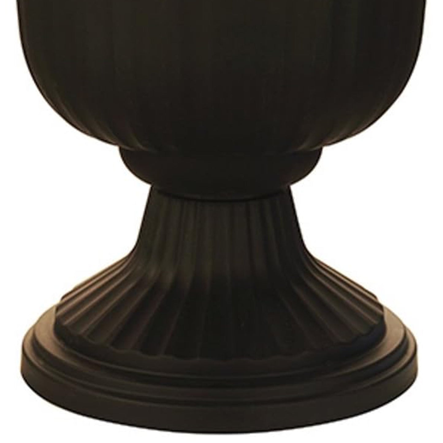 Southern Patio 19 Inch Round Outdoor Utopian Urn for Large Sized Plants, Black