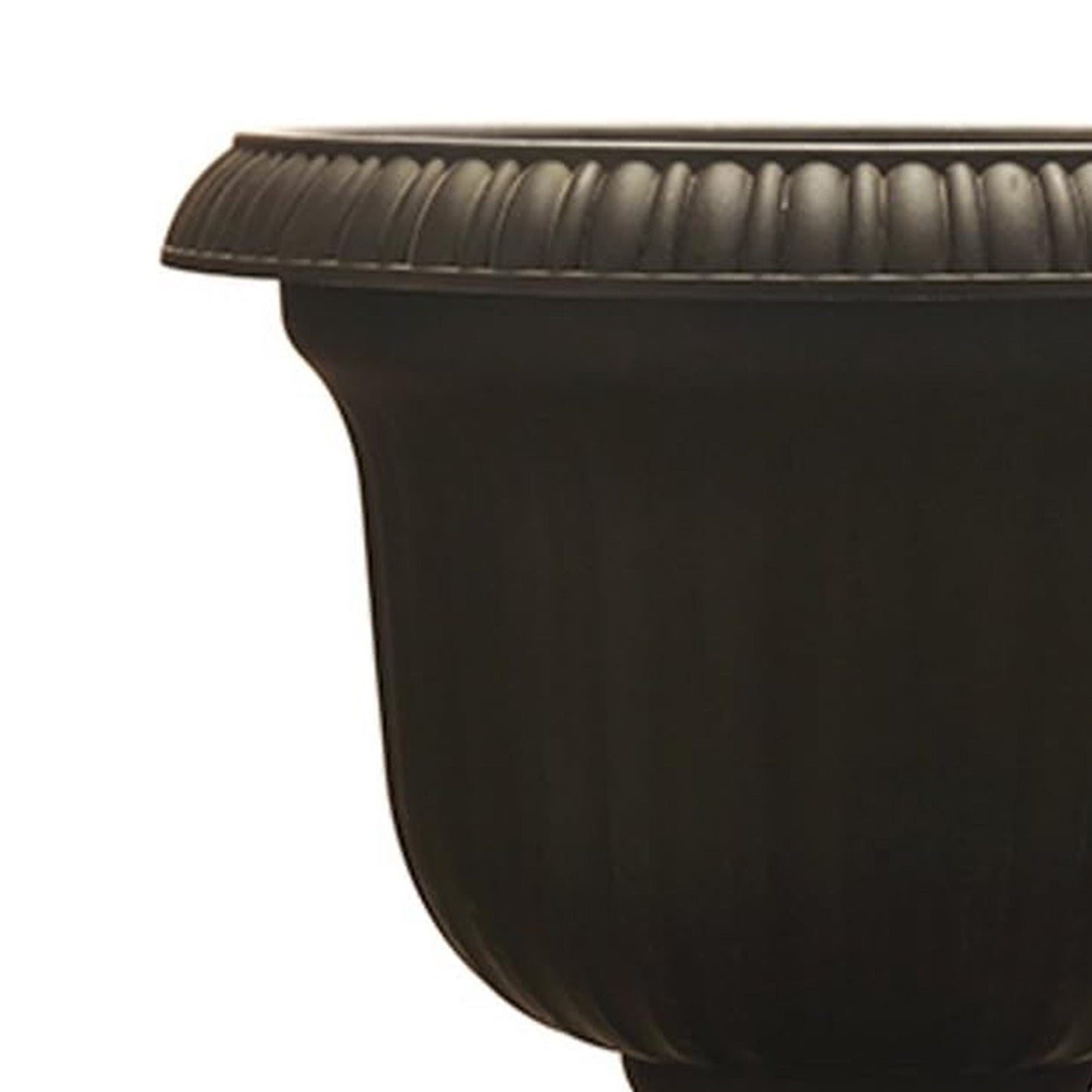 Southern Patio 19 Inch Round Outdoor Utopian Urn for Large Sized Plants, Black