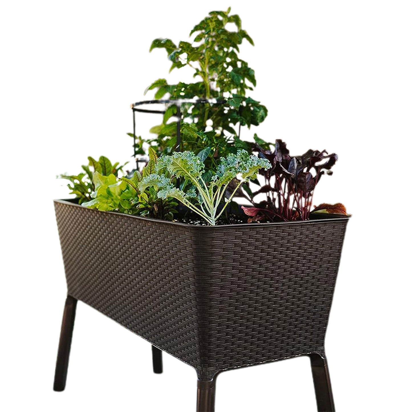 Polymer Outdoor Products 19.5" L x 44.5" W x 29.75" H Raised Garden Bed, Brown