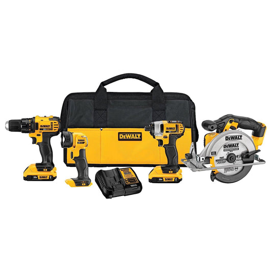 DeWalt 20V MAX Brushless Motor Drill/Driver, Impact Driver, Saw Hand Tool Set