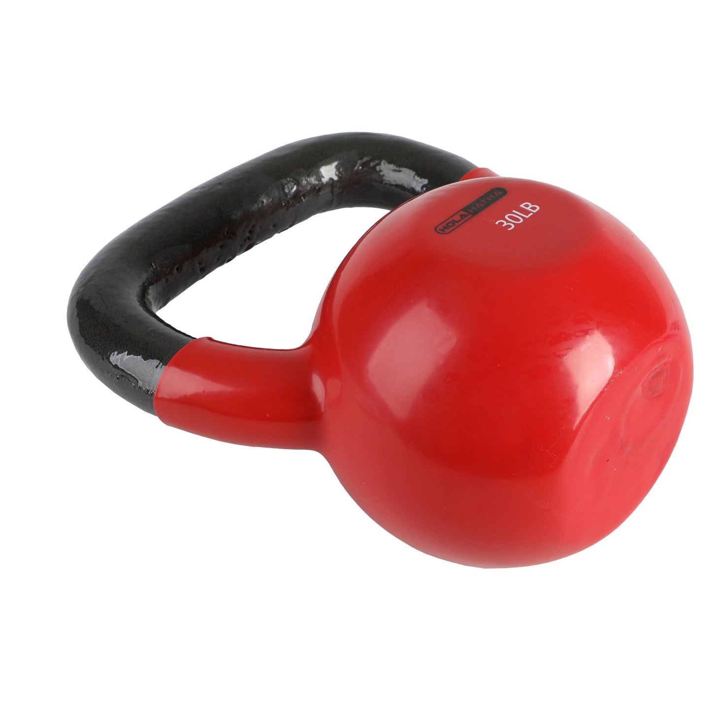 HolaHatha 30 Pound Solid Cast Iron Workout Kettlebell for Home Strength Training