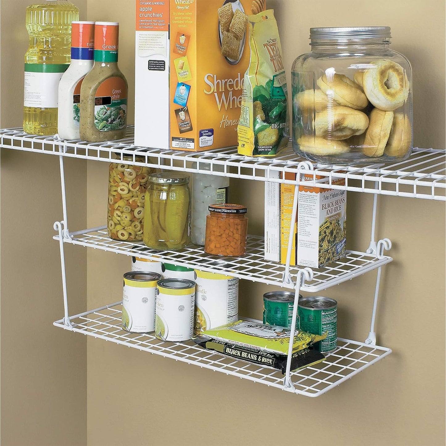 ClosetMaid Stack & Hang 21.5x10.75x7.87'' Stainless Steel Wire Shelf Unit, White