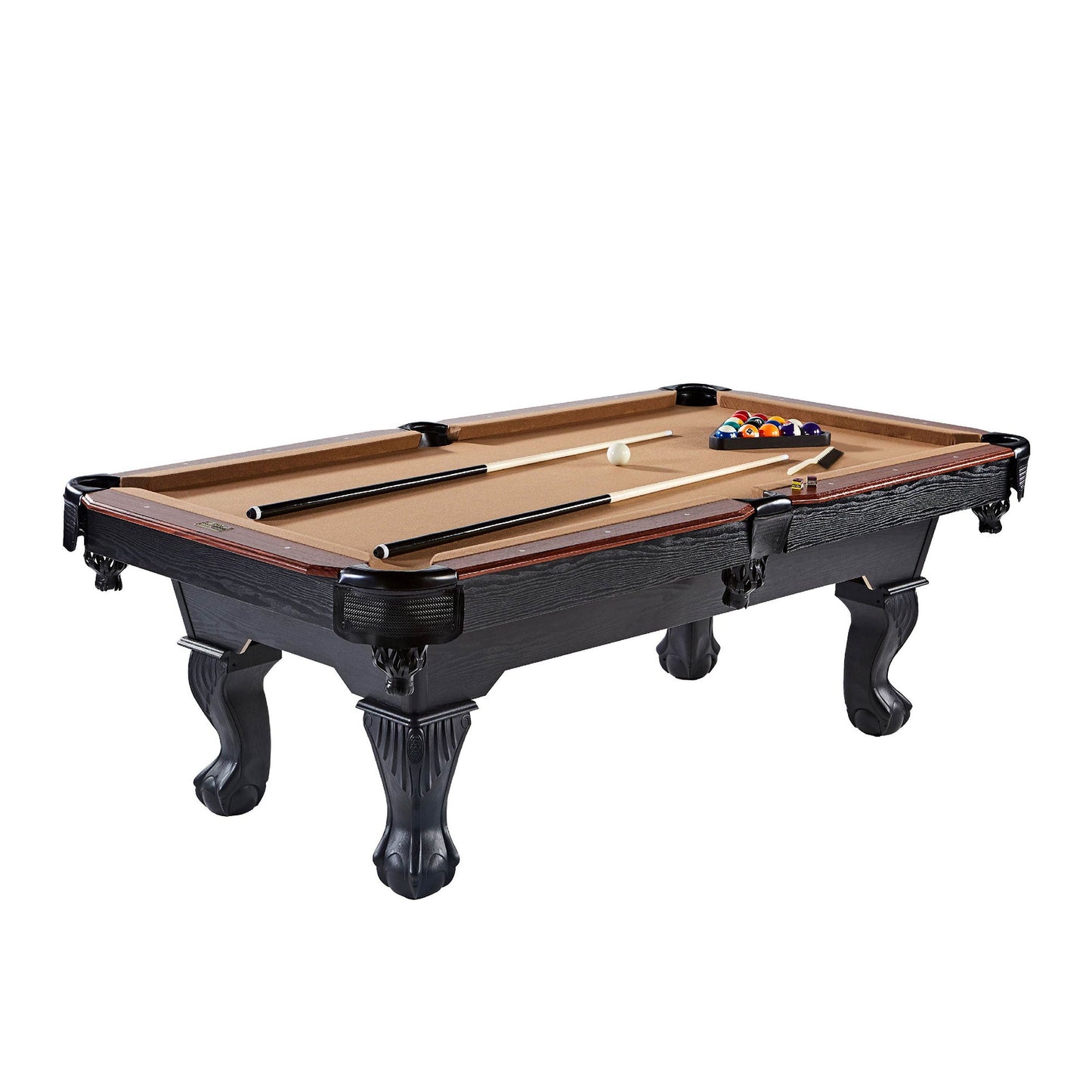 Barrington Billiards 7.5' Belmont Drop Pocket Table w/Pool Ball & Cue Stick Set