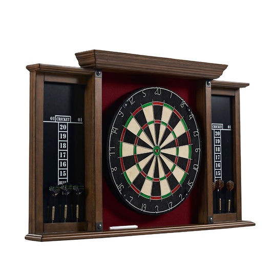 Barrington Billiards 18 Inch Sherwood Premium Dartboard Cabinet Set with Darts