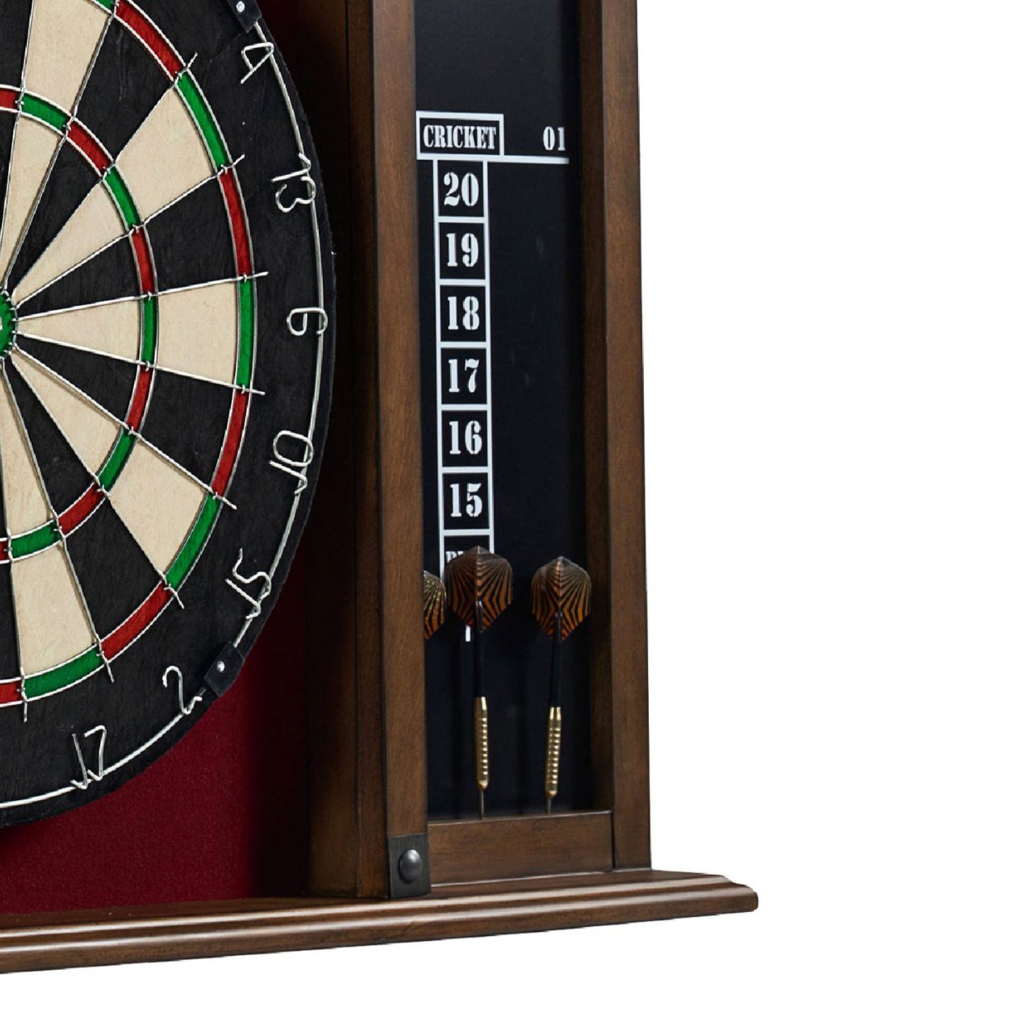 Barrington Billiards 18 Inch Sherwood Premium Dartboard Cabinet Set with Darts