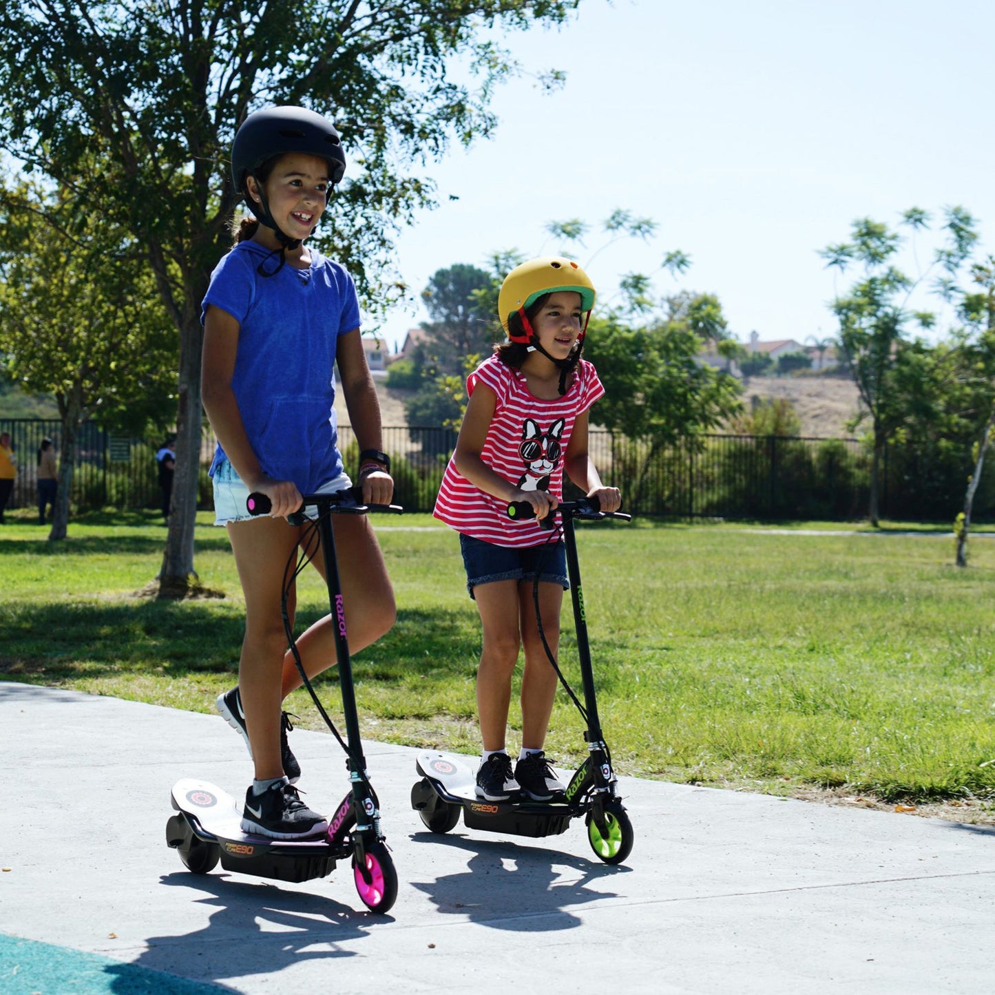 Razor Power Core E90 Sleek Electric Scooter with Push Button Throttle, Green