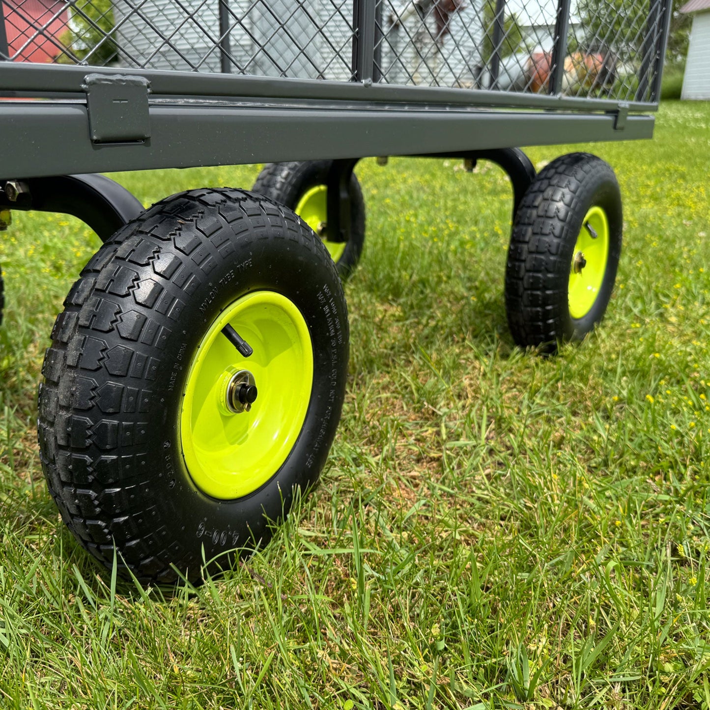 Yard Tuff 3-in-1 Dual Side Dump Wagon with Fold Down Sides and 1000 lb. Capacity