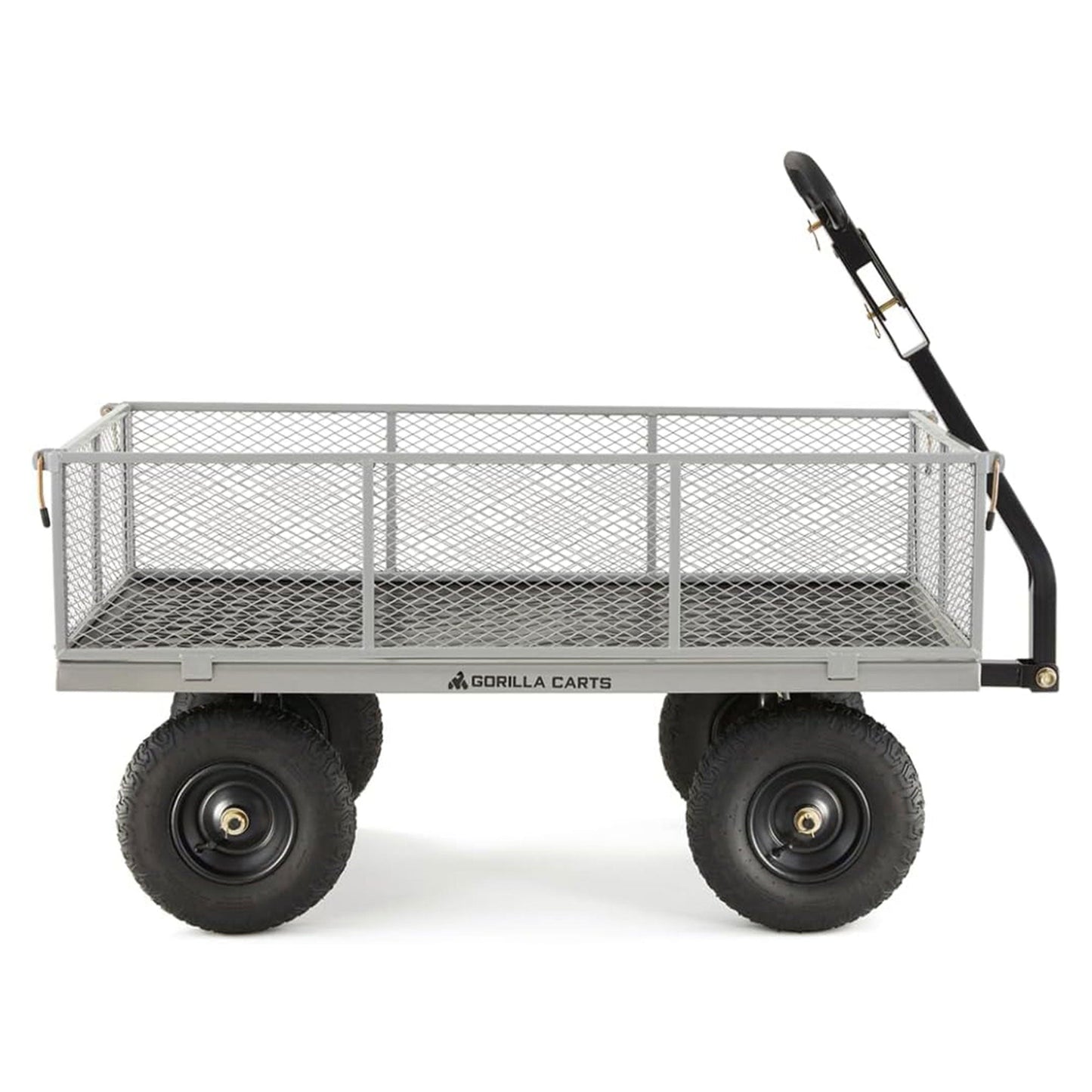 Gorilla Cart 1000 Pound Capacity Heavy Duty Steel Mesh Utility Wagon Cart, Gray