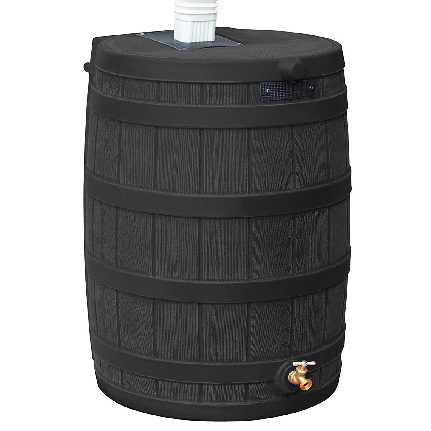 Good Ideas Rain Wizard 50 Gallon Plastic Barrel Water Collector, Black (3 Pack)