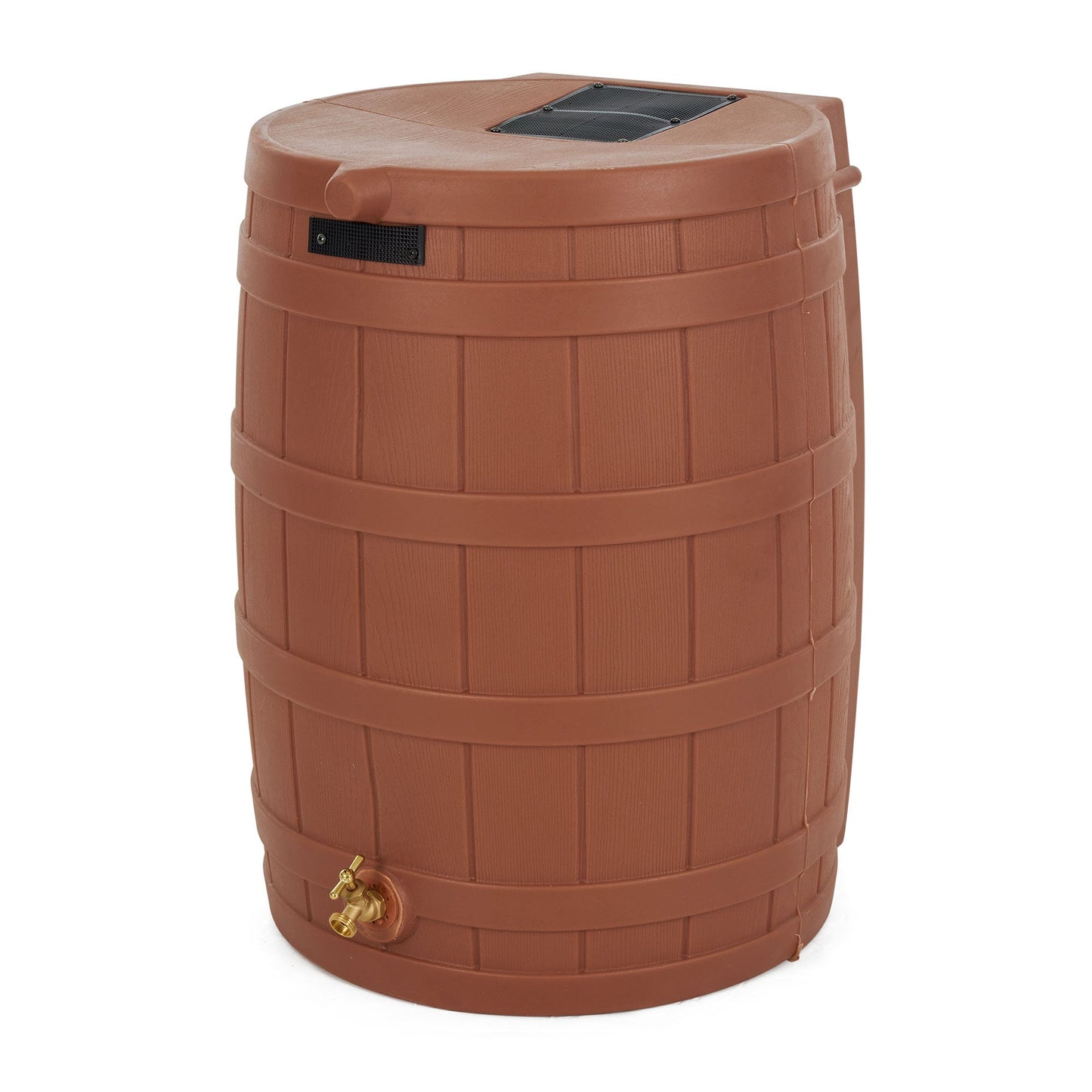 Good Ideas Rain Wizard Storage 50 Gallon Rain Barrel, Terra Cotta, (2 Pack)