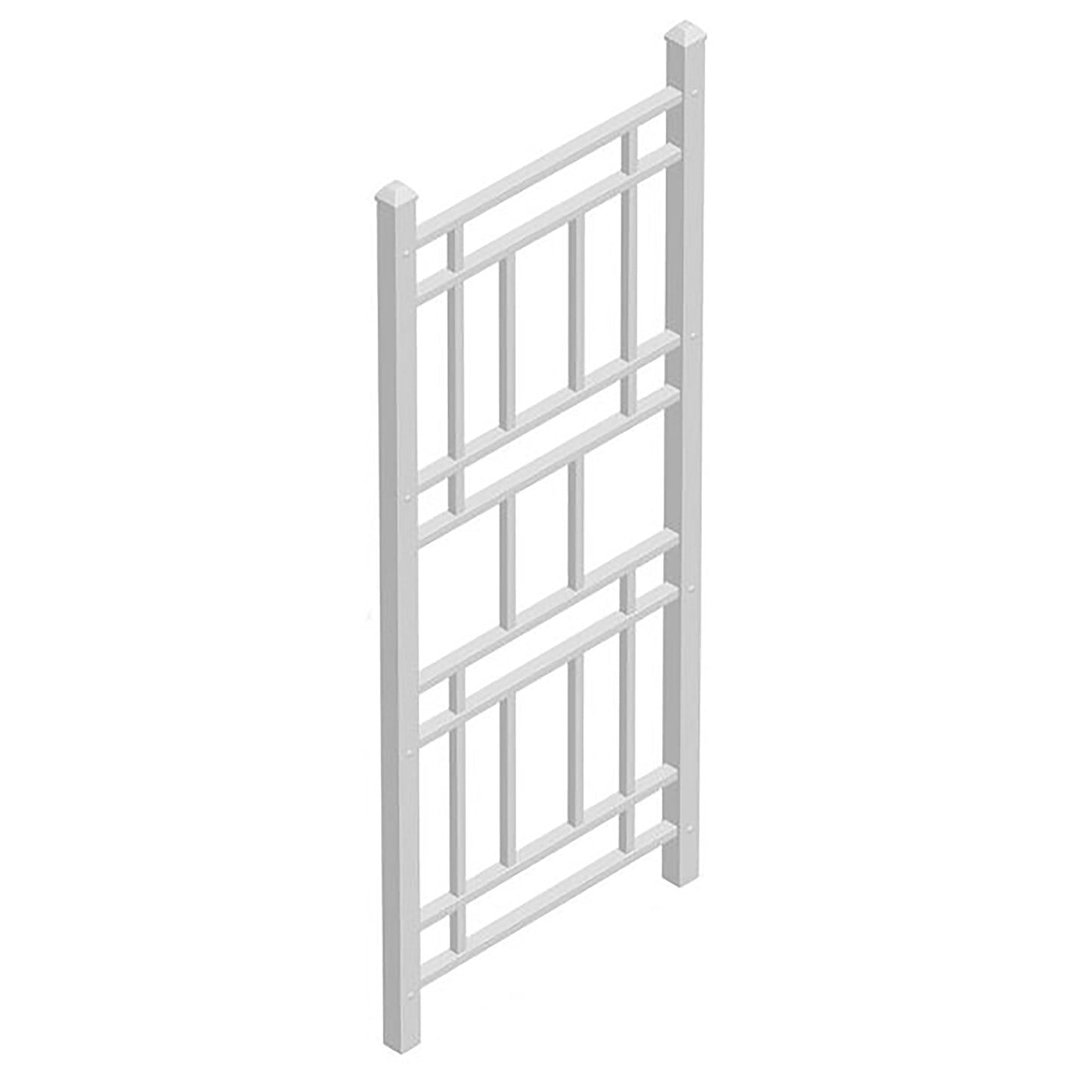 Dura-Trel Wellington 28 x 75 Inch PVC Vinyl Outdoor Garden Patio Trellis, White