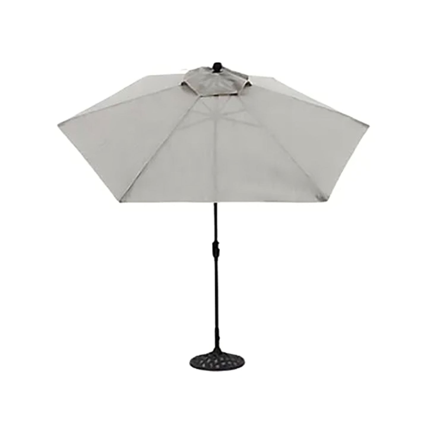 Four Seasons Courtyard Palermo Market Patio Umbrella with Push Button Tilt, Gray