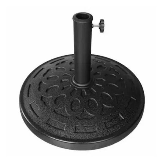 Four Seasons Courtyard 18 Inch Umbrella Base Fits Up To 2" Umbrella Pole, Black