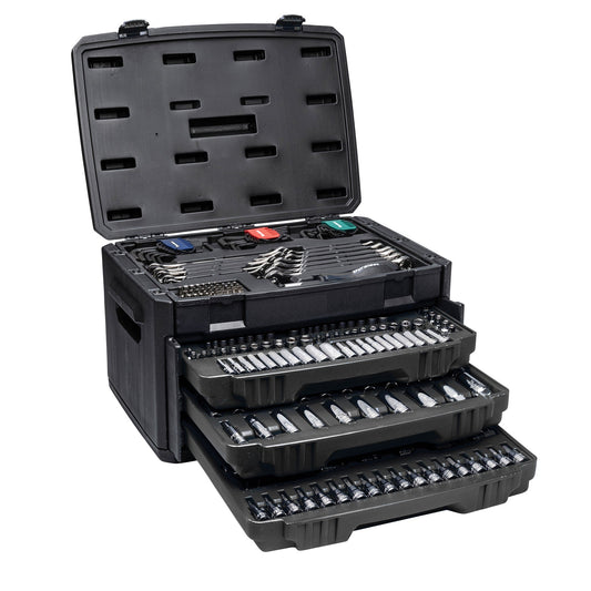 Master Mechanic 205 Piece Mechanics SAE Metric Socket and Tool Set with Case