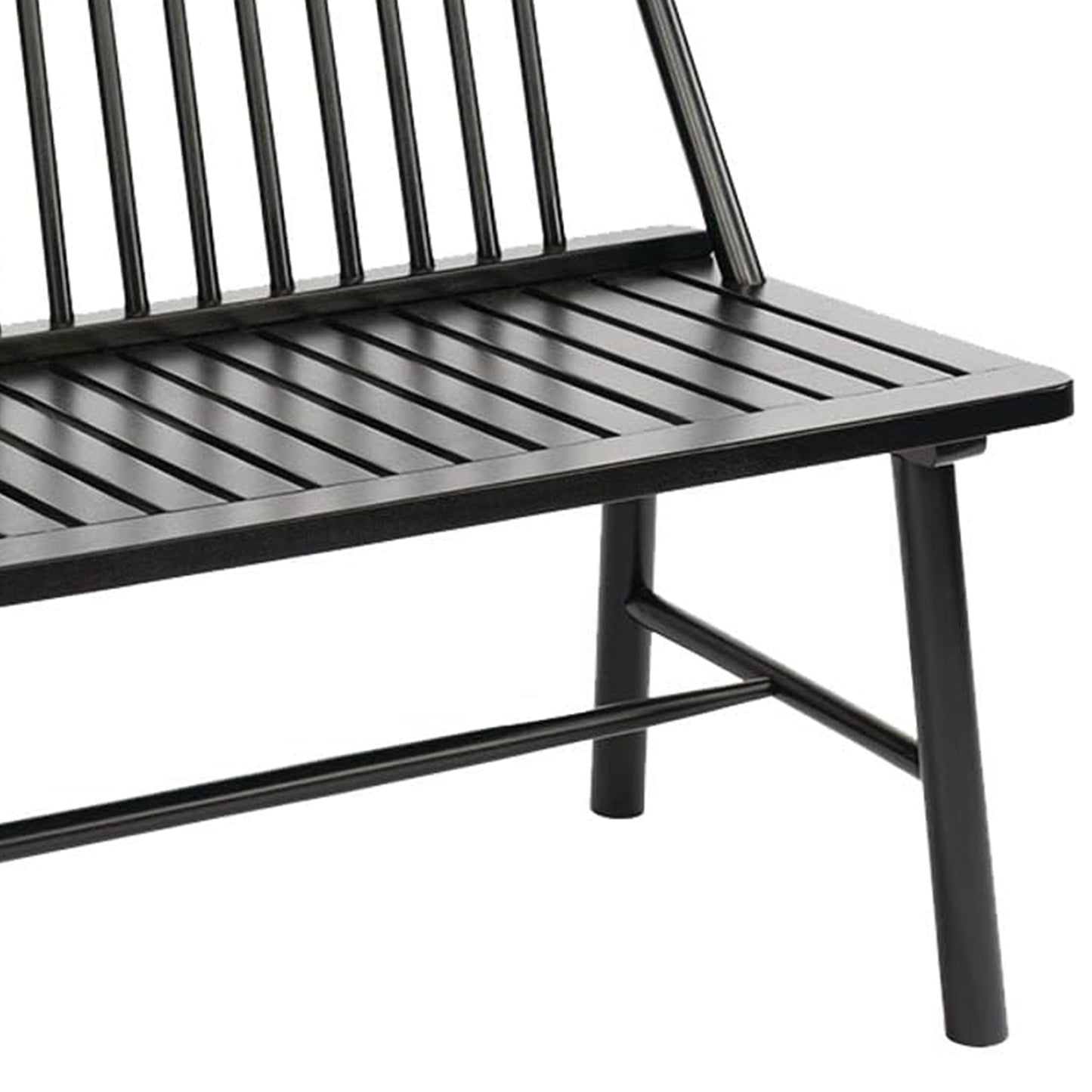 Jack Post 4 Feet Durable Indonesian Hardwood Farmhouse Bench for Patio, Black