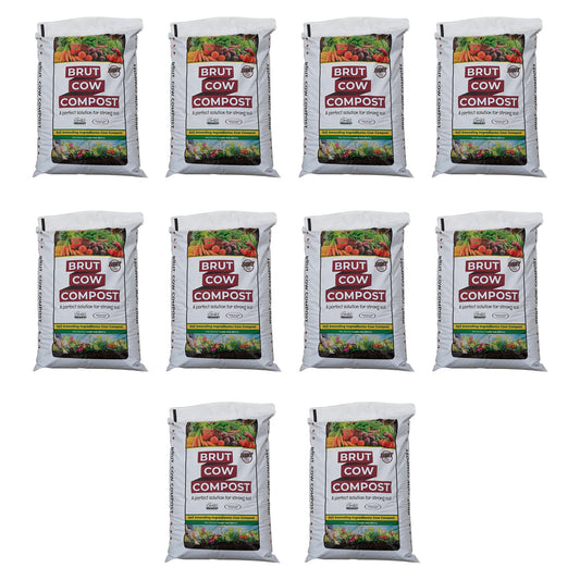 Brut Organic Chicken Compost Nutrient Rich Garden Fertilizer for Farm (10 Pack)