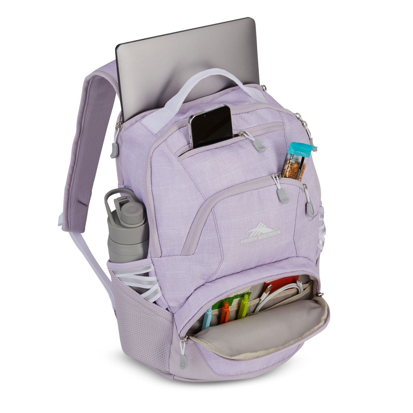 High Sierra Swoop Backpack, Bookbag Fits most 17” Laptops,30L Capacity, Orchid