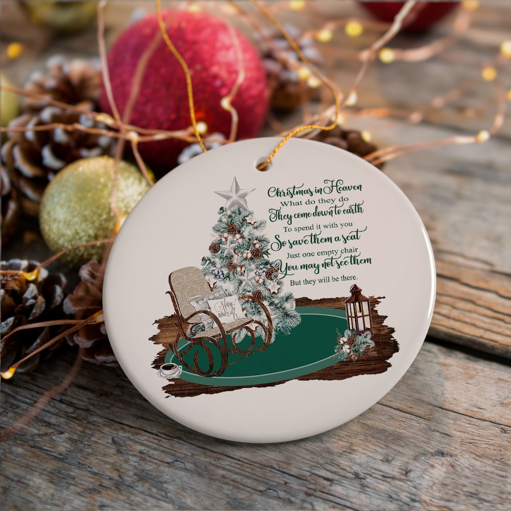 Christmas in Heaven Quote Ornament