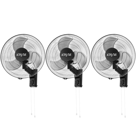 Active Air ACFW16HDB Heavy-Duty 16 Inch 3 Speed Metal Wall Mount Tilting Fan (3)