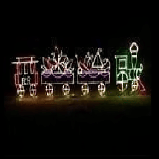 4 Pc Christmas Train Animated C7 Wheels