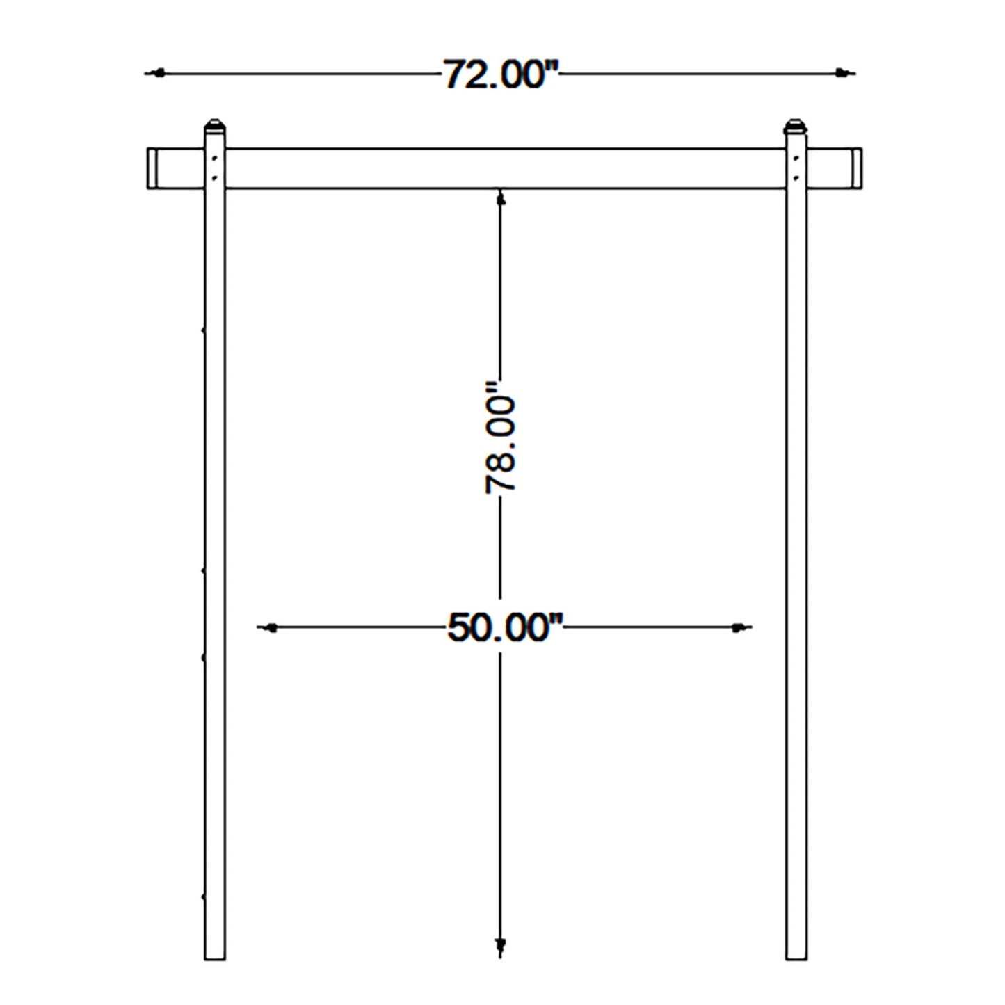 Dura-Trel Bakersfield 28 x 72 x 82 Inch PVC Vinyl Outdoor Garden Patio Arbor