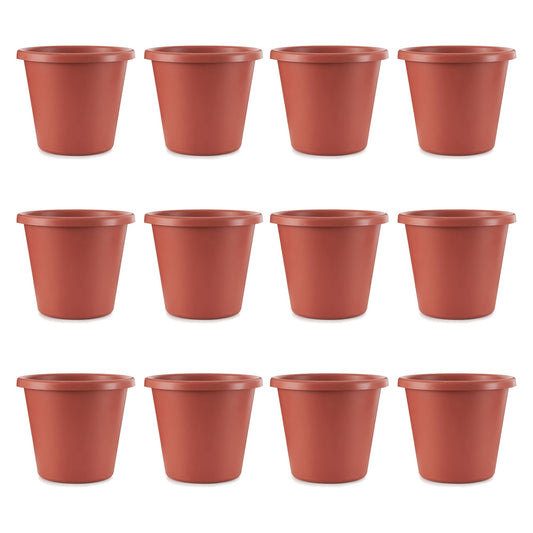 The HC Companies 20 In Plastic Classic Flower Pot Planter, Terra Cotta (12 Pack)