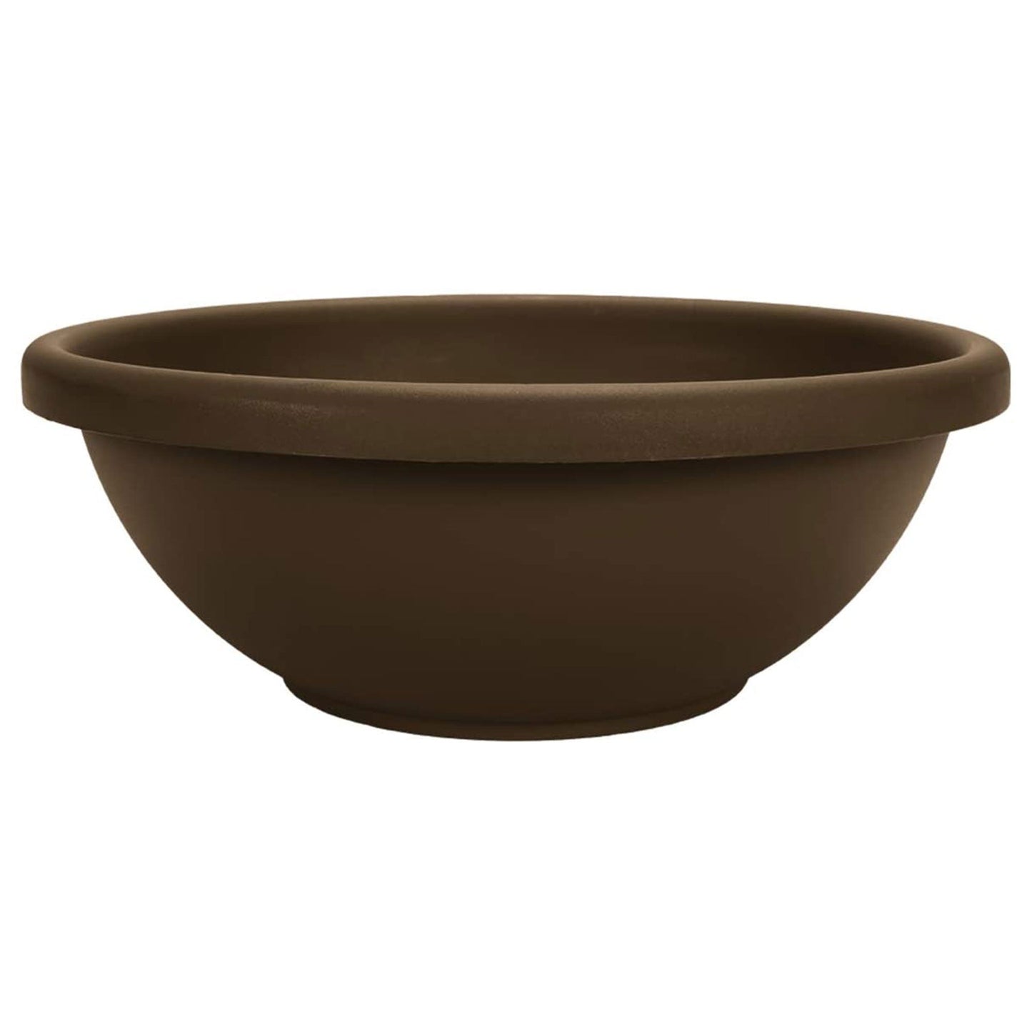 The HC Companies 18 Inch Bowl Planter with with Drainage, Chocolate (2 Pack)