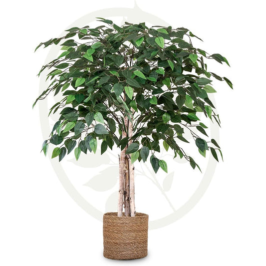 Maia Shop Artificial Ficus Tree 3.5 ft. Tall Tropical Home Decoration, 41 Inches