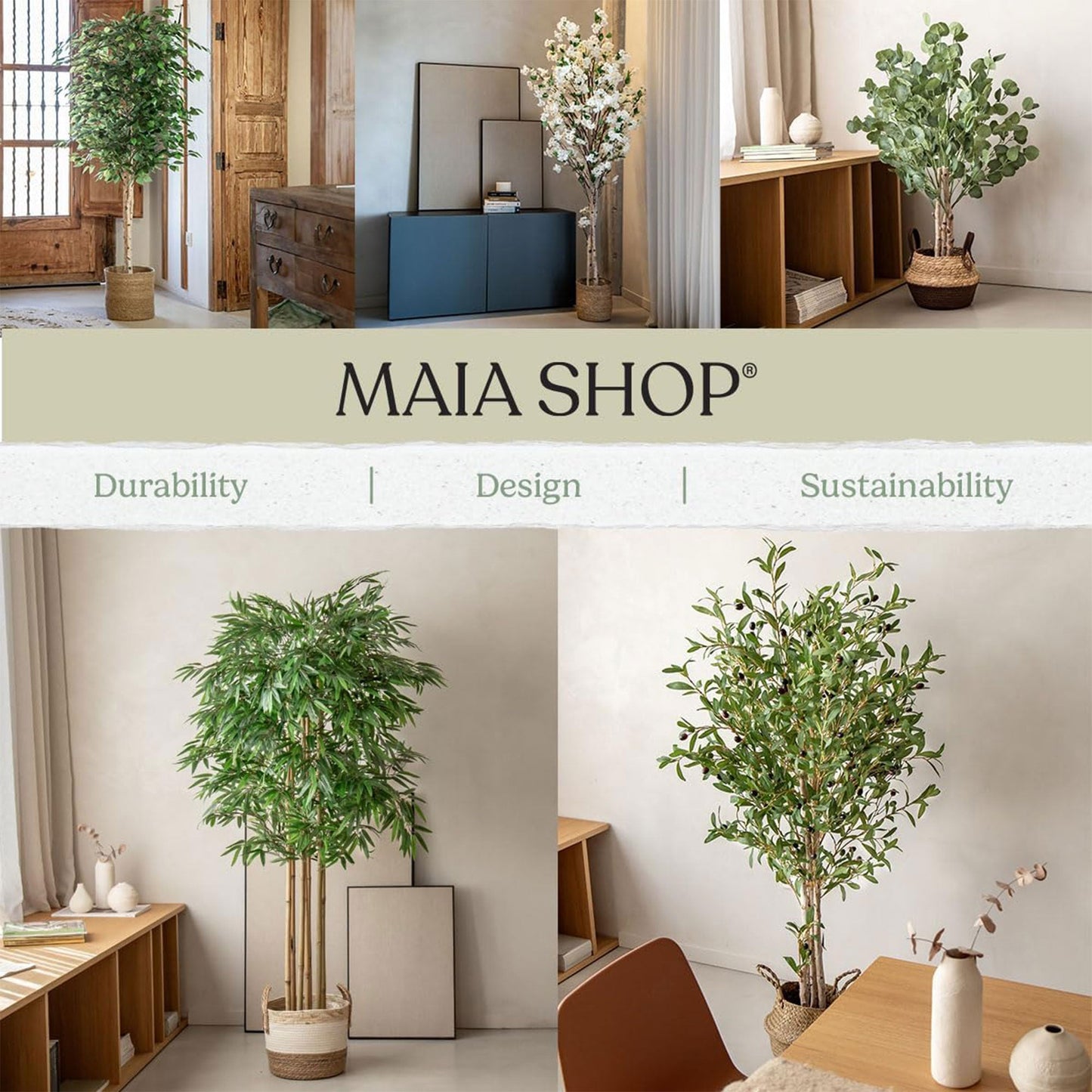 Maia Shop Artificial Olive Tree 3.5 Feet Tall Potted Home Decoration, 41 Inches