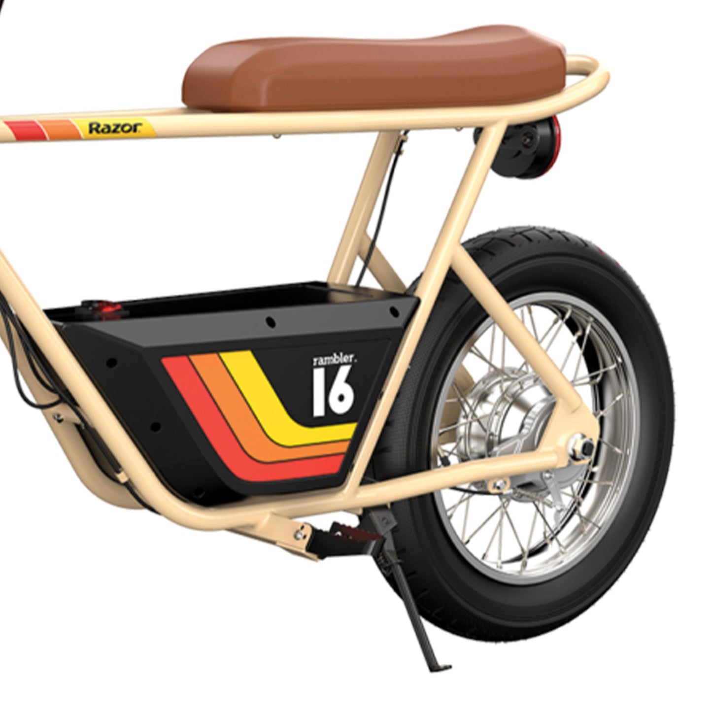 Razor Rambler 16 Electric Retro Minibike with 350W Motor & 36V Battery, Tan