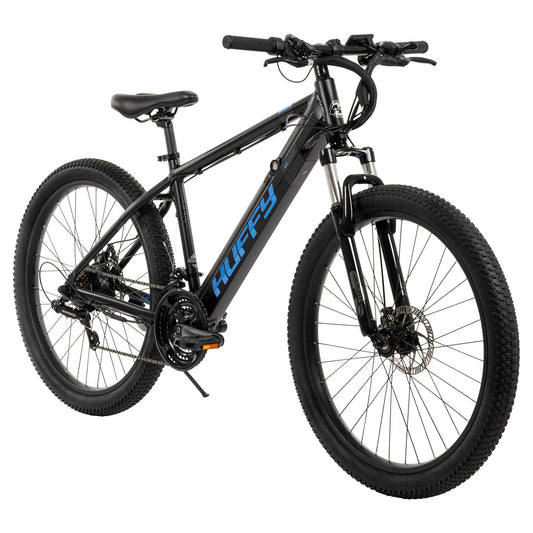 Huffy Eventis EBike for Adults, 27.5 Inch Electric Mountain Bike, Matte Black