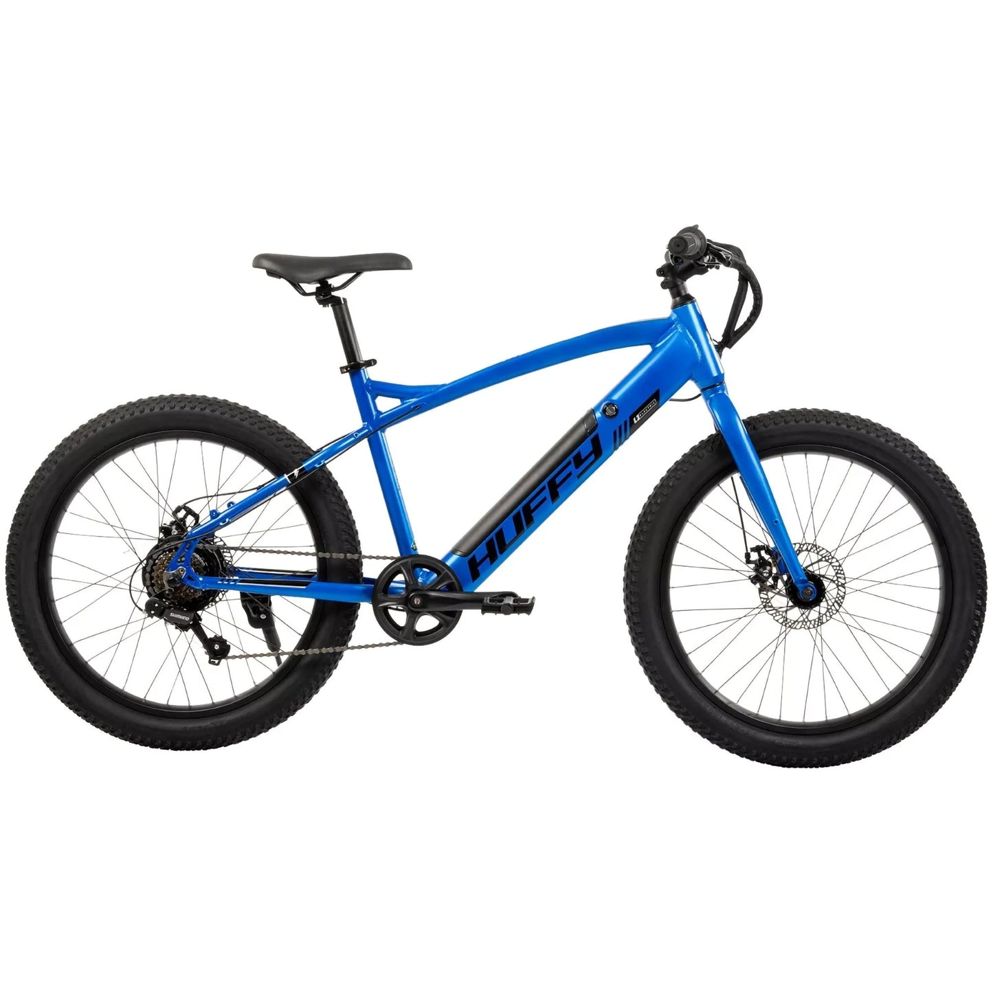 Huffy 24 Inch Quantis 250W Motor Outdoor Electric Bike, Ages 13+, Matte Cobalt