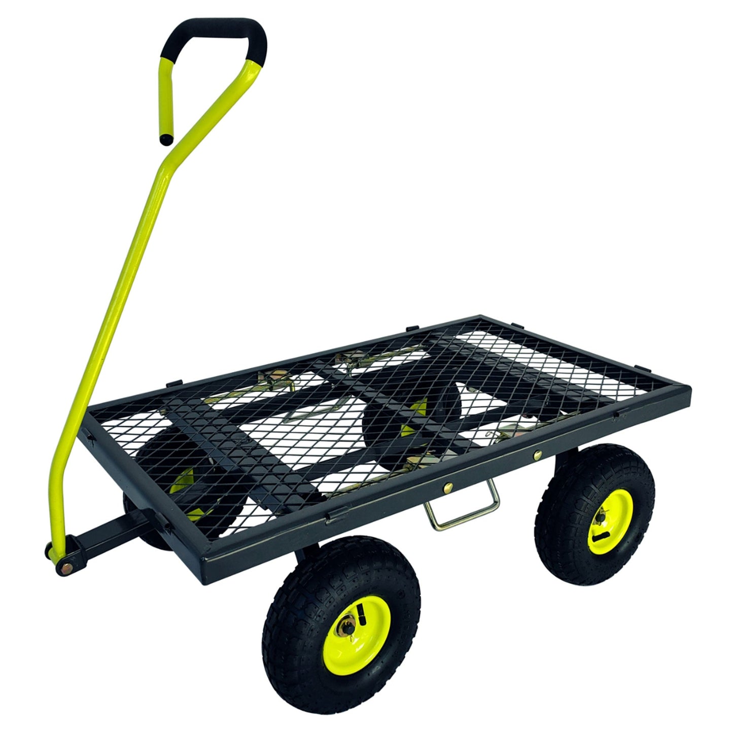 Yard Tuff 3 in 1 Dual-Side Dump Utility Wagon for Garden with Fold-Down Sides