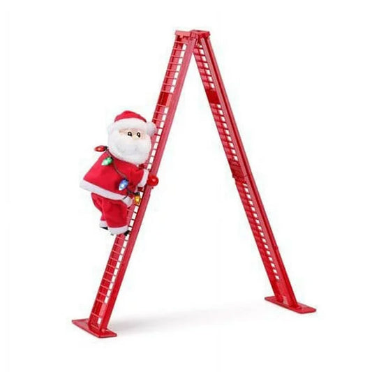 Mr. Christmas Animated Musical Climbing Santa Christmas Decoration, 17 Inches