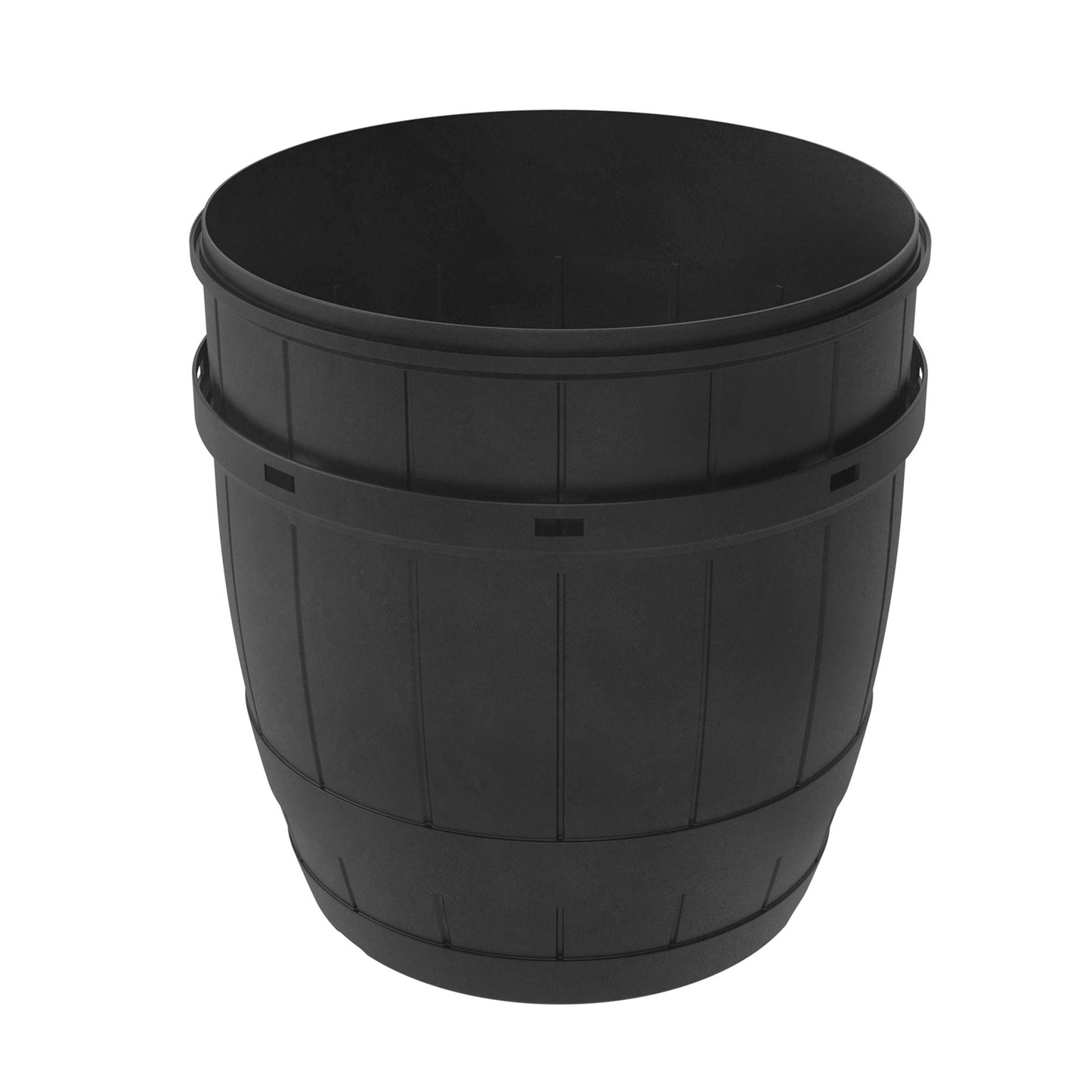 Garden Central Knock Down Rain Barrel w/ Rust Proof Brass Spigot, 39 Gal, Black