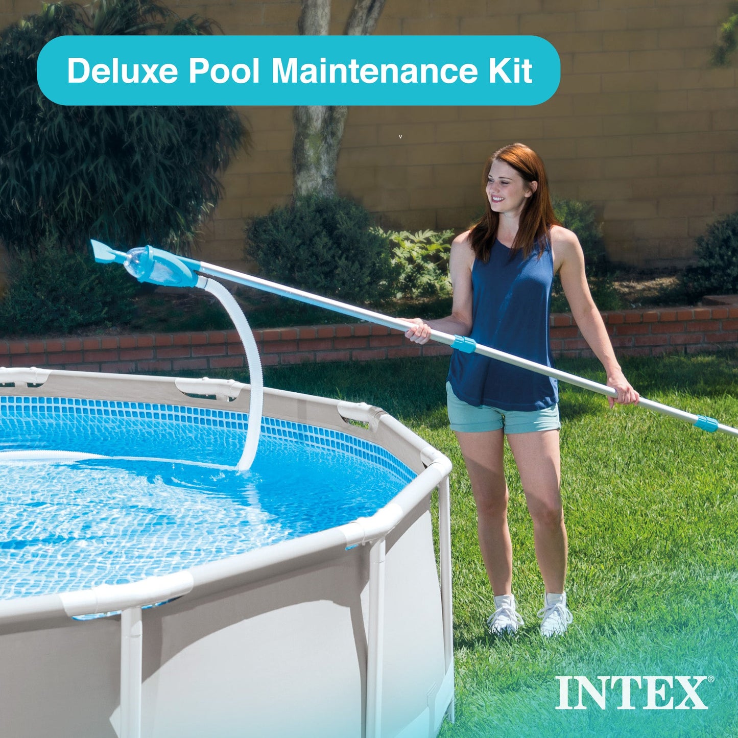 Intex 32ft x 16ft x 52in Ultra XTR Rectangular Pool Set with Maintenance Kit