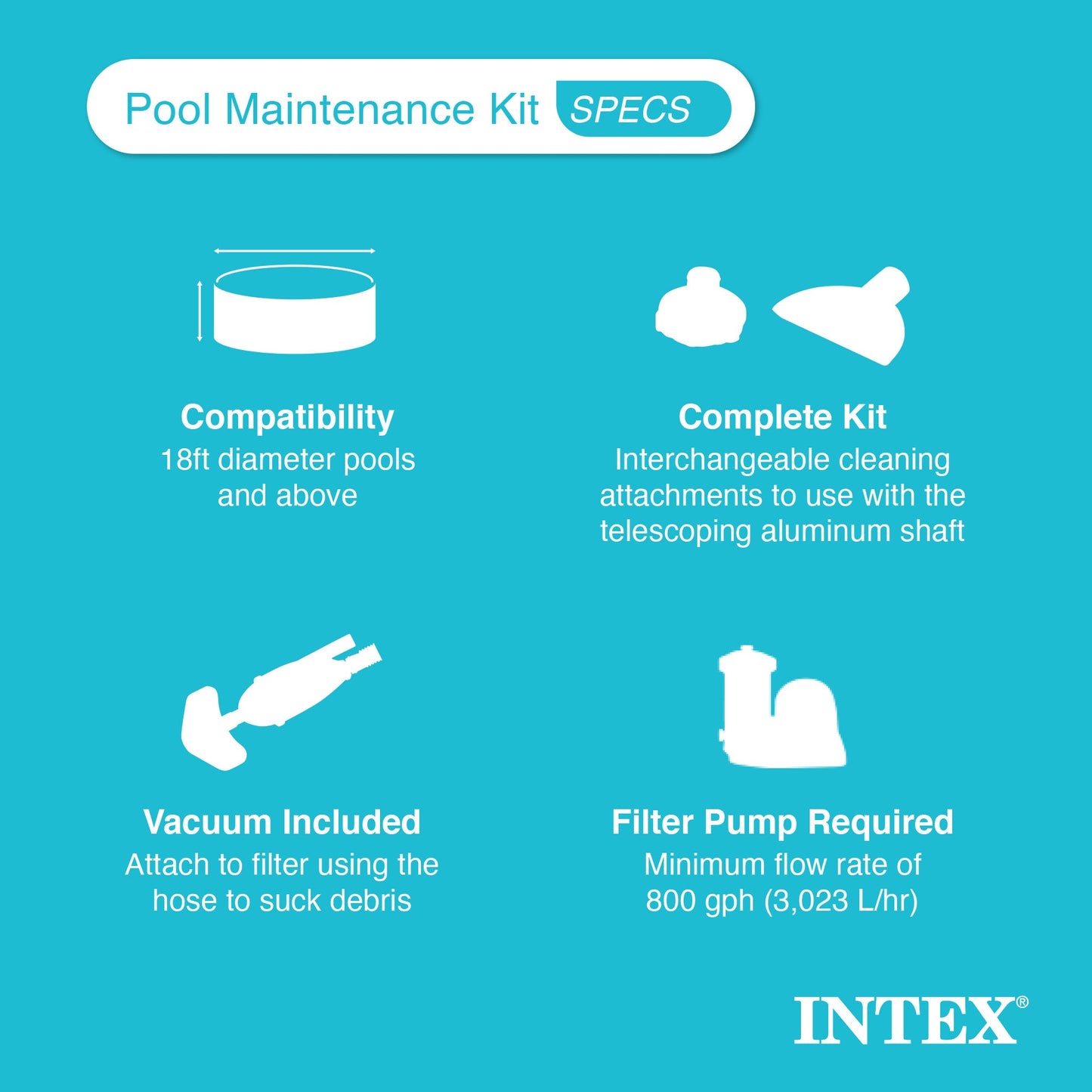 Intex 32ft x 16ft x 52in Ultra XTR Rectangular Pool Set with Maintenance Kit