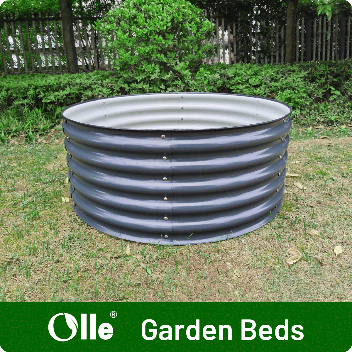 Olle Gardens 17" Tall x 42" Round Raised Garden Bed