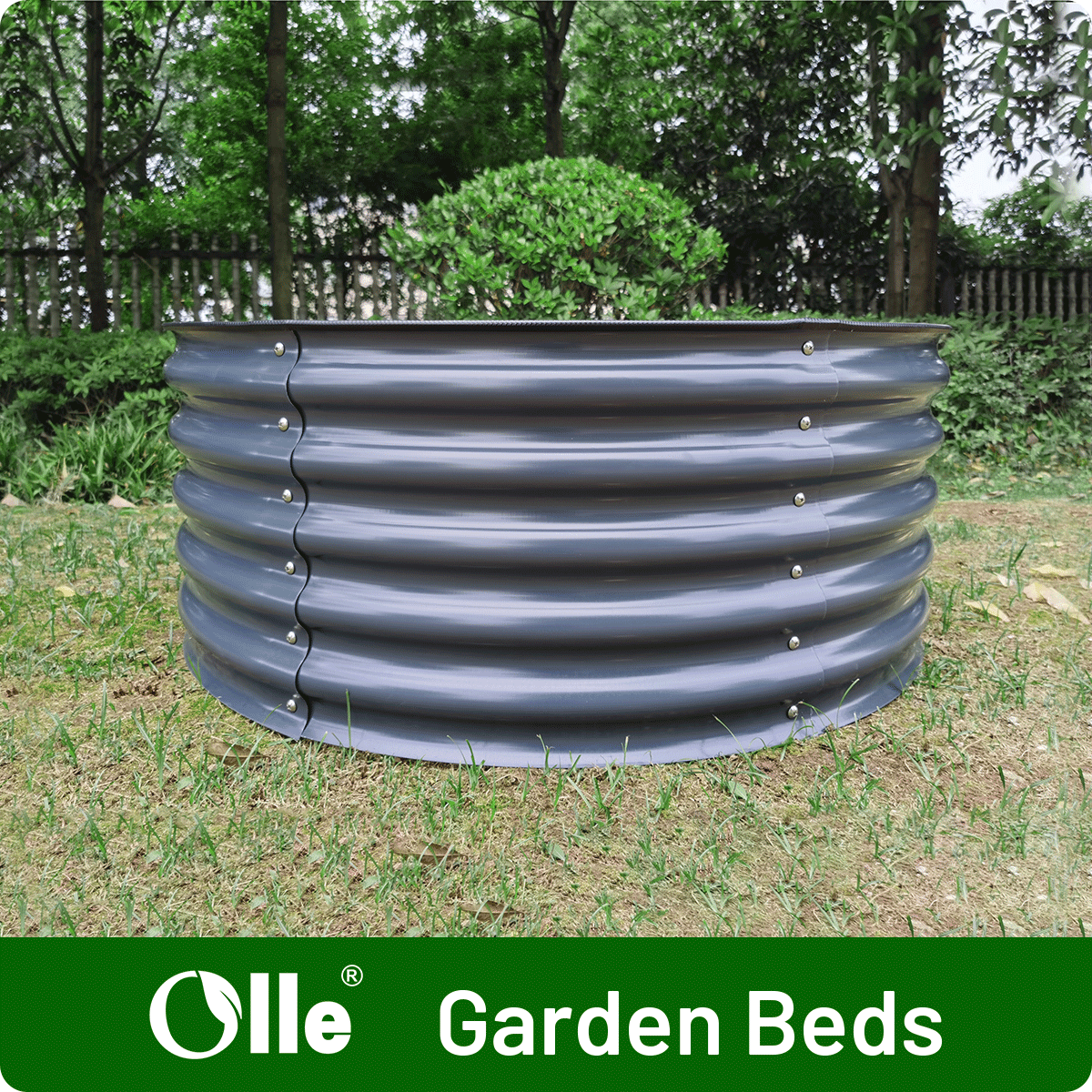 Olle Gardens 17" Tall x 42" Round Raised Garden Bed