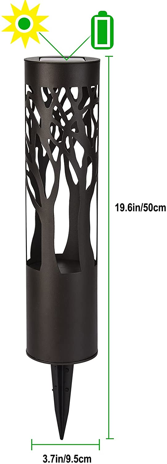 SmartYard 10-Lumen Solar Bollard Light with Tree Design LED 2-Pack