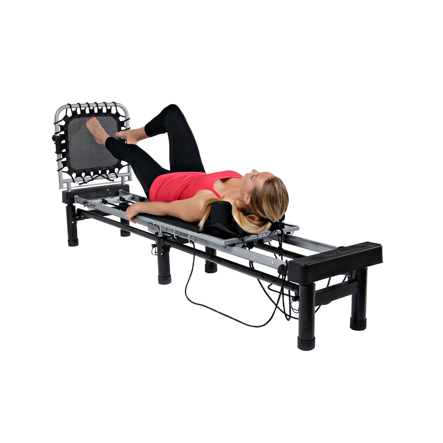 Stamina AeroPilates Reformer Board Whole Body Resistance Workout System, Black