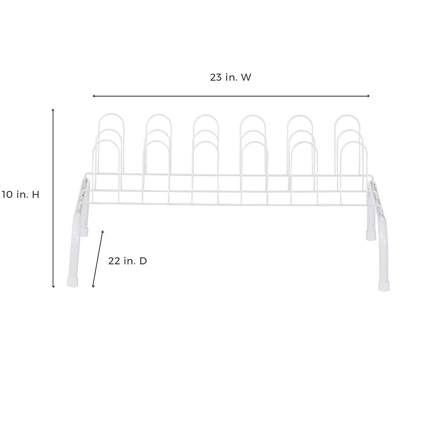 ClosetMaid Lightweight 9 Pair Freestanding Shoe Rack Organizer, White (2 Pack)