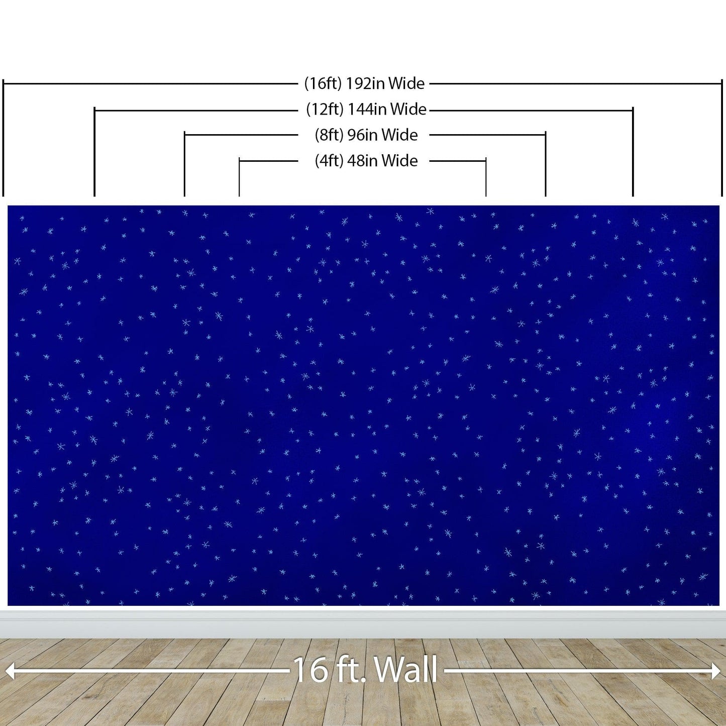 Starry Night on a Deep Blue Midnight Sky Wall Mural Decal. #6198