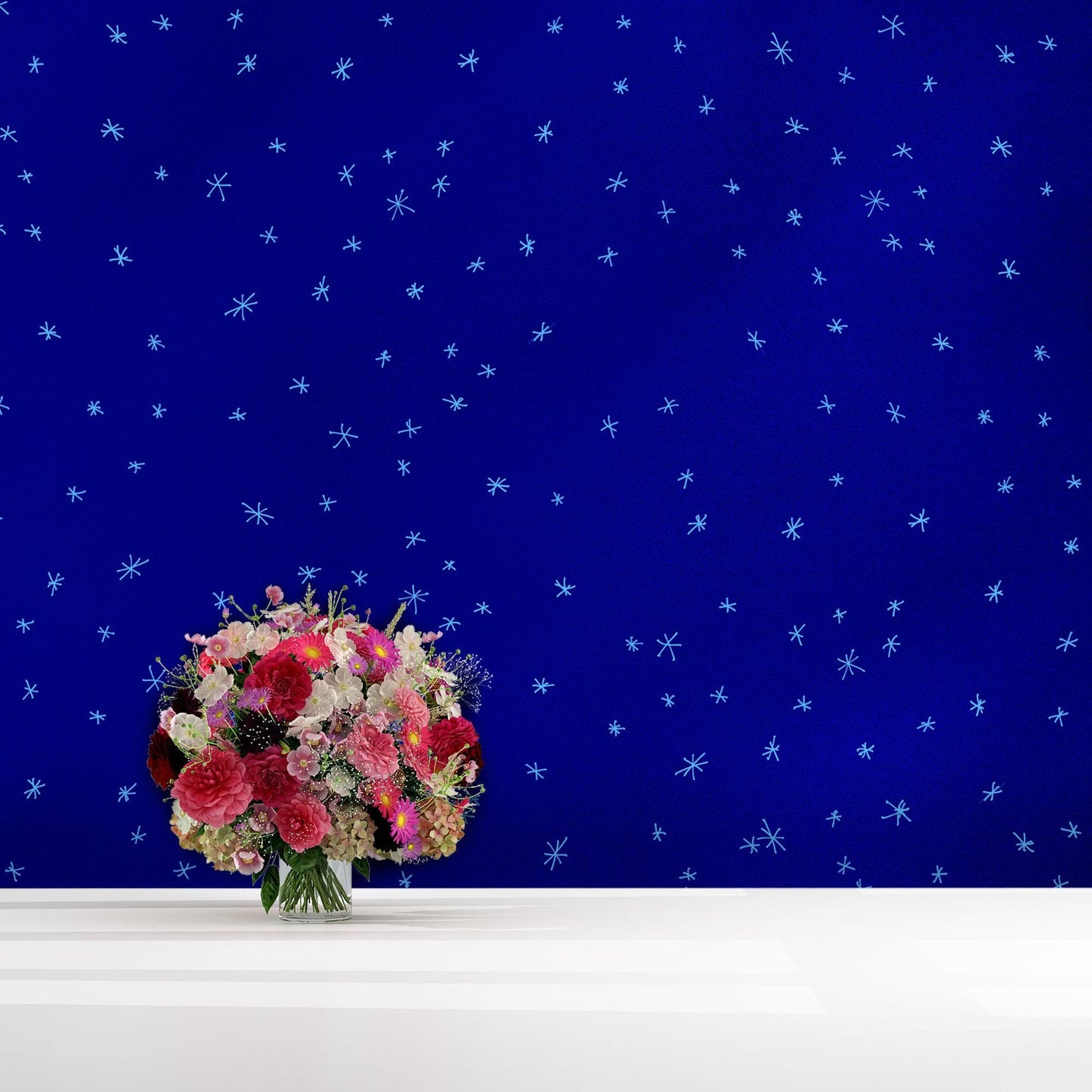 Starry Night on a Deep Blue Midnight Sky Wall Mural Decal. #6198