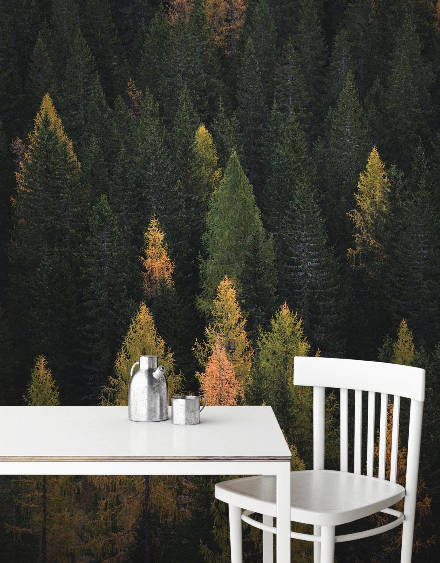 Enchanted Forest Tree Woodland Peel and Stick Wallpaper | Removable Wall Mural #6203