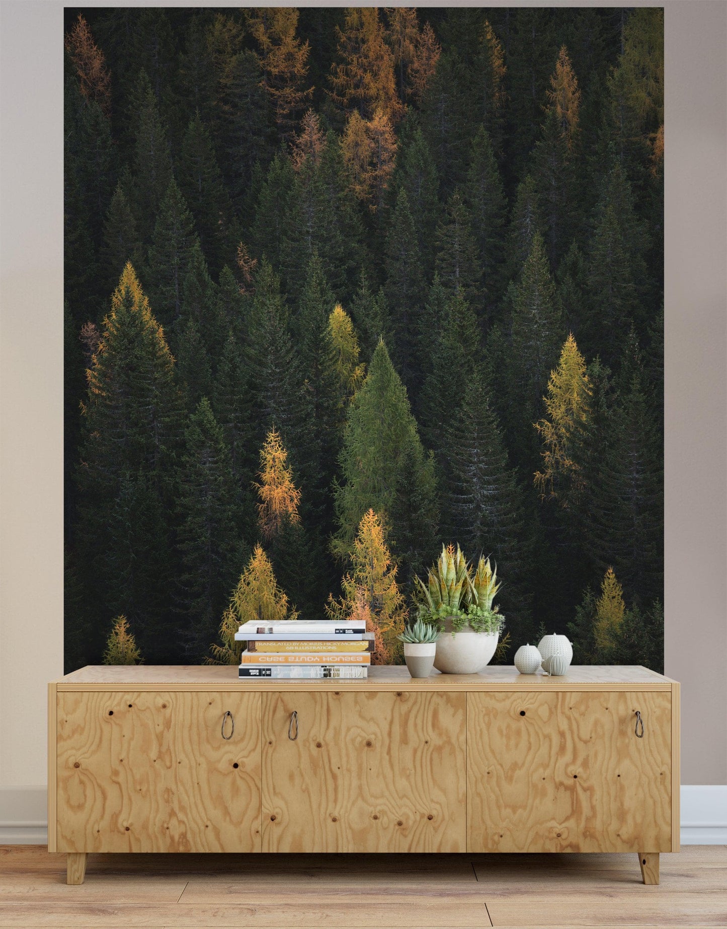 Enchanted Forest Tree Woodland Peel and Stick Wallpaper | Removable Wall Mural #6203