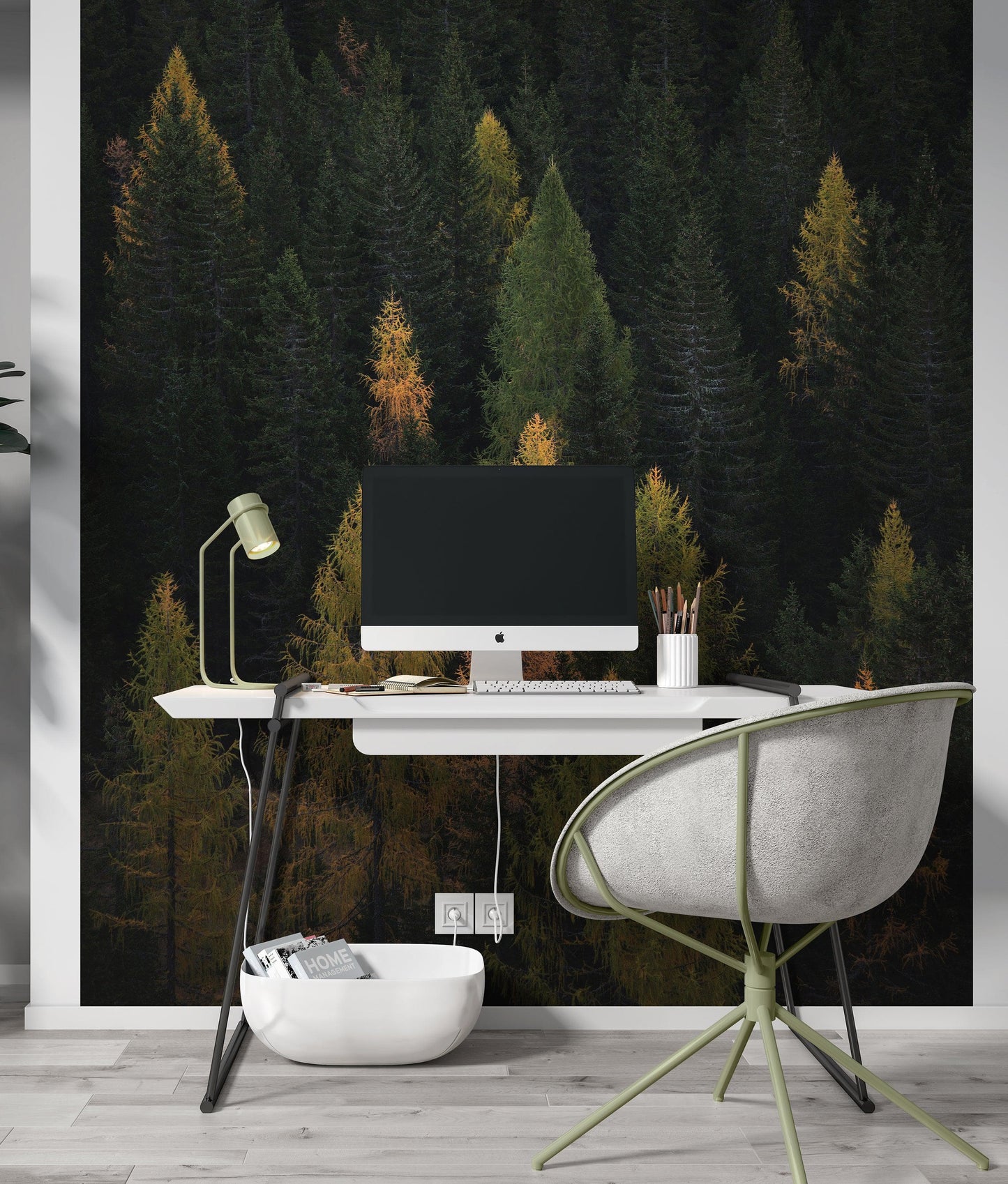 Enchanted Forest Tree Woodland Peel and Stick Wallpaper | Removable Wall Mural #6203