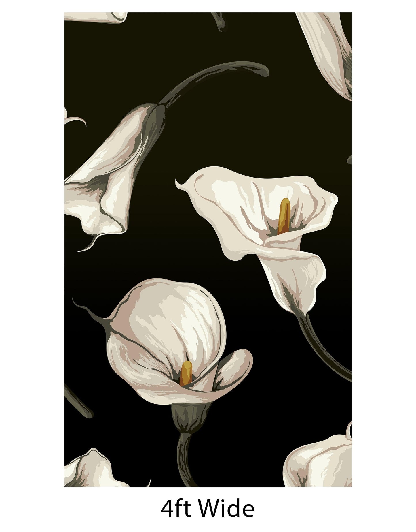 Elegant Rustic Tulip Flower Peel and Stick Wallpaper | Removable Wall Mural #6216